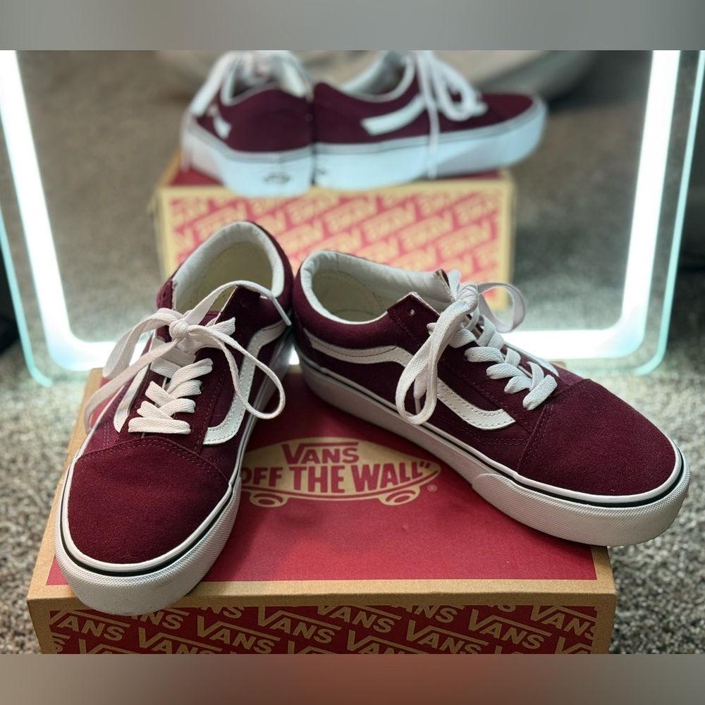 Vans Maroon Classic Platform Sneakers